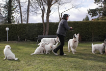 Doris bei der Raubtierf&uuml;tterung